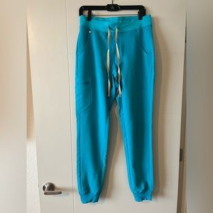 Figs Scrub bottom- S tall teal